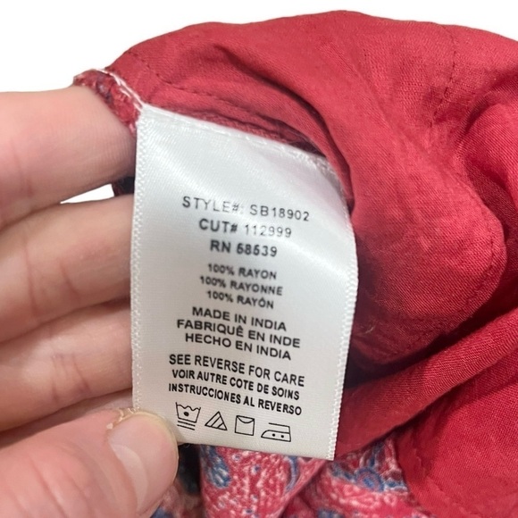 Kut From The Kloth Size 2 Red Drawstring Pull On Shorts Flowy Elastic Waist - Picture 5 of 6